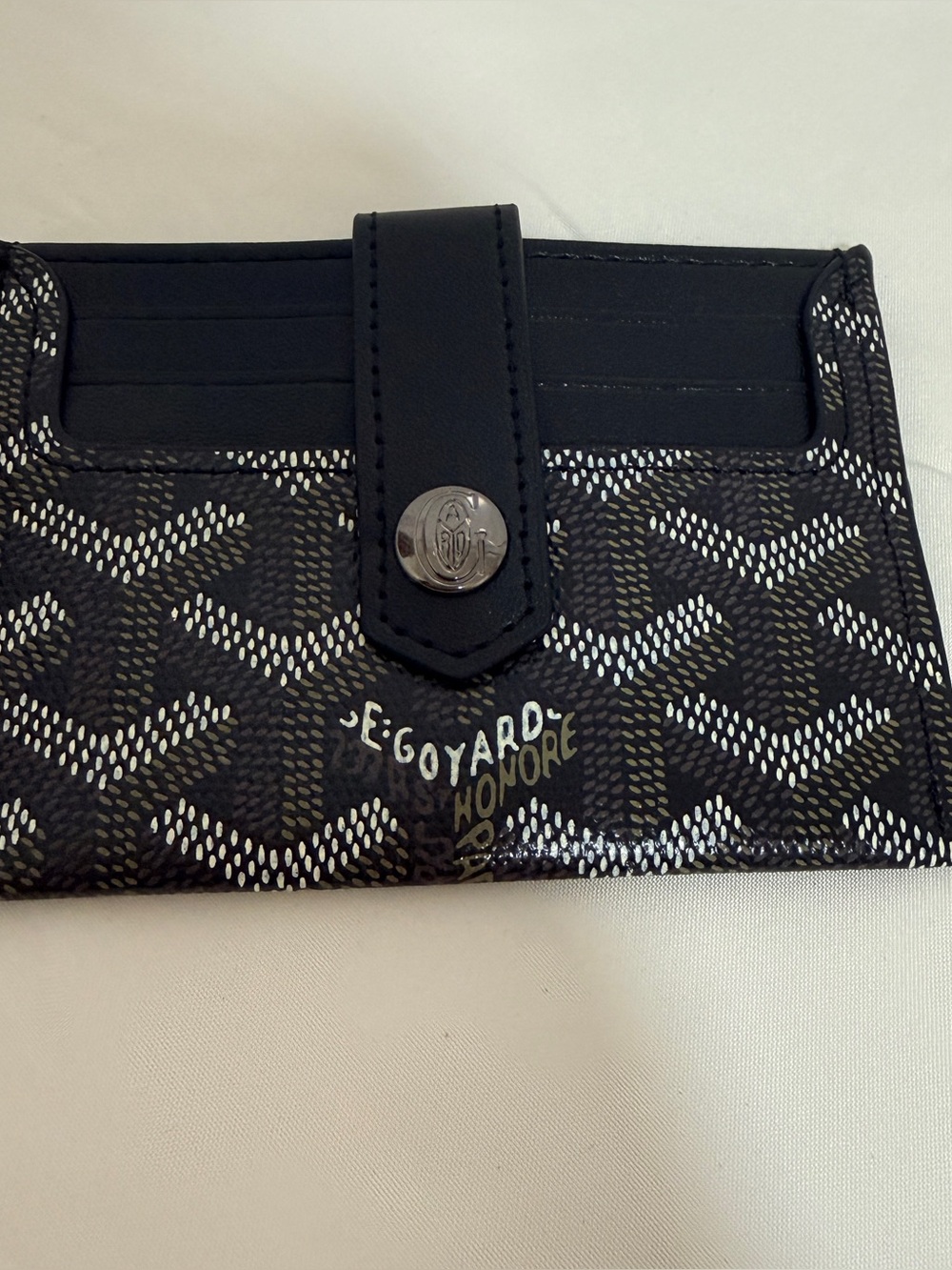 Black Patterned Card Wallet - Picture 2 of 2